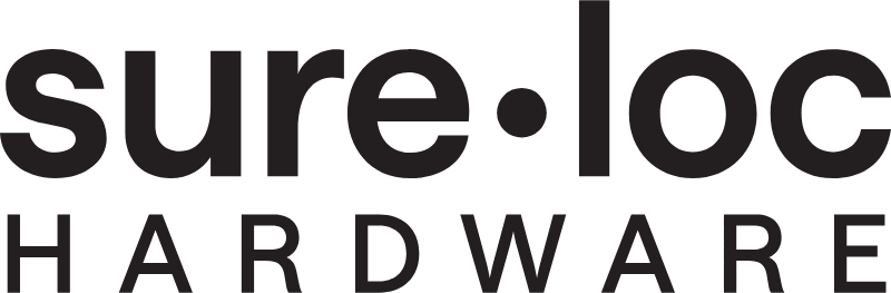 SureLoc Hardware logo: bold 'sure•loc' with a dot between, and 'HARDWARE' in uppercase beneath.
