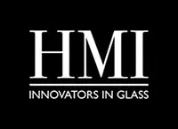 HMI logo: large 'HMI' text with the slogan 'Innovators in Glass' on a black background.
